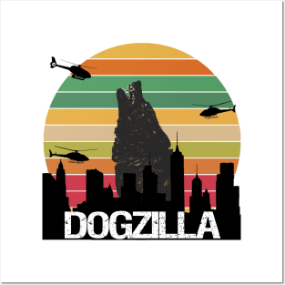 FUNNY DOGZILLA Posters and Art